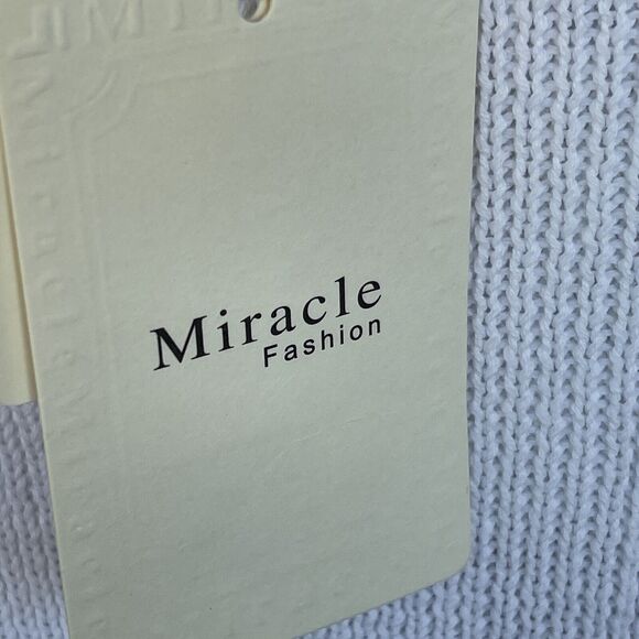 Miracle Sweater Womens Extra Small White Flag Patriotic Drop Shoulder - Picture 3 of 10